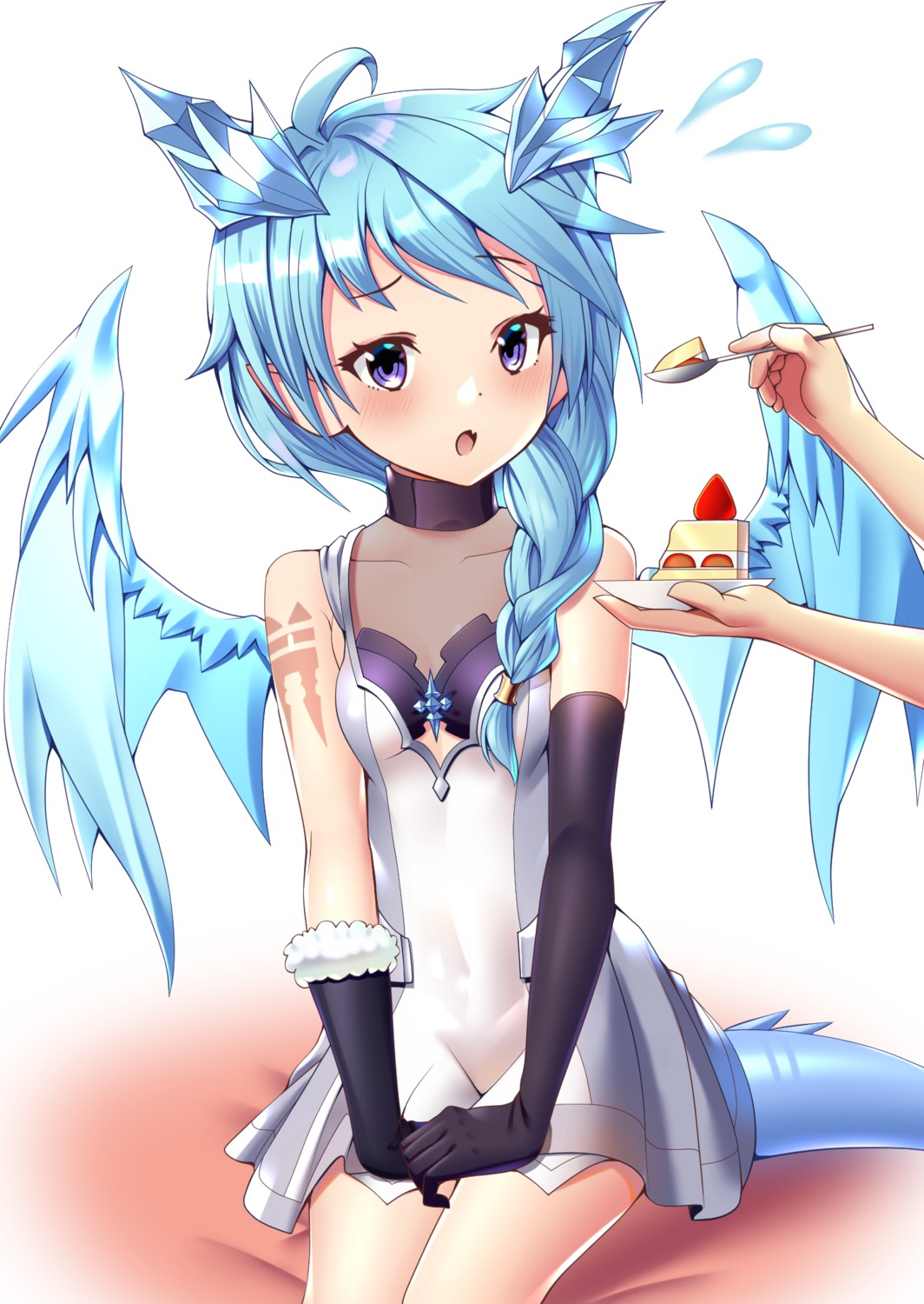 dress, horns, no_bra, pointy_ears, princess_connect!, princess_connect!_re:dive, see_through, shefi