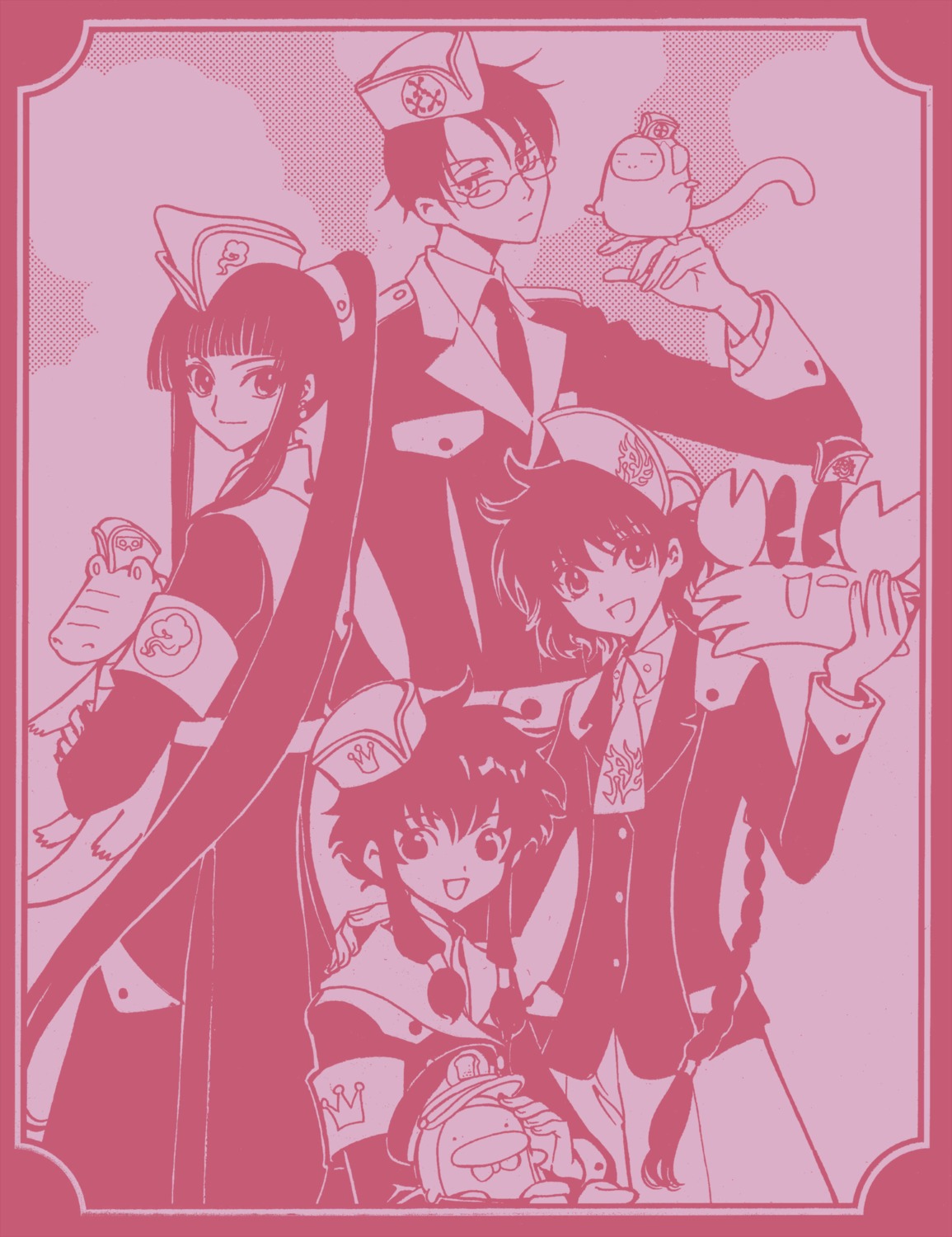angelic_layer, chun_hyang, clamp, crossover, magic_knight_rayearth, monochrome, shidou_hikaru, suzuhara_misaki, the_legend_of_chun_hyang, watanuki_kimihiro, xxxholic