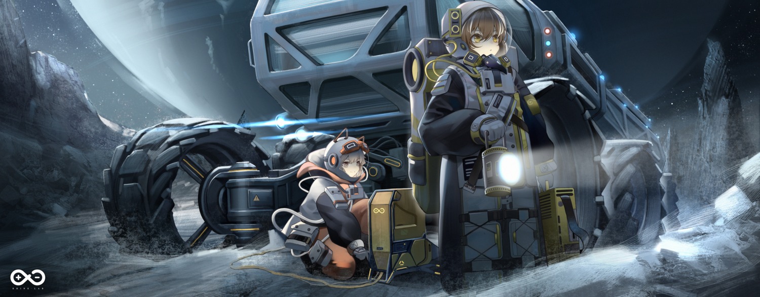 arknights, bodysuit, magallan_(arknights), mayer_(arknights), river_(river_ga)