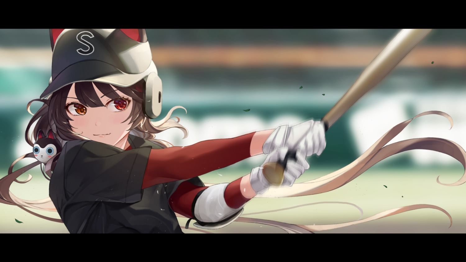 animal_ears, baseball, heterochromia, inui_toko, inumimi, kaguya_(srx61800), nijisanji, uniform