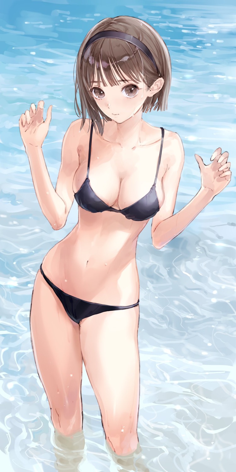 bikini, blue_reflection, blue_reflection_tie, hoshizaki_ao, kishida_mel, swimsuits