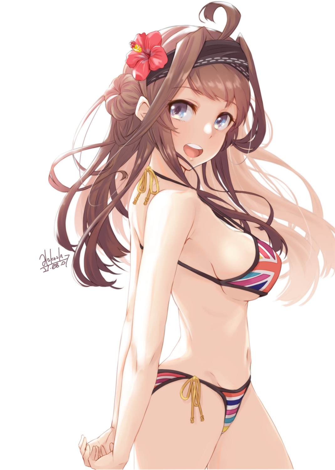 alakoala_shoushou, bikini, kantai_collection, kongou_(kancolle), swimsuits