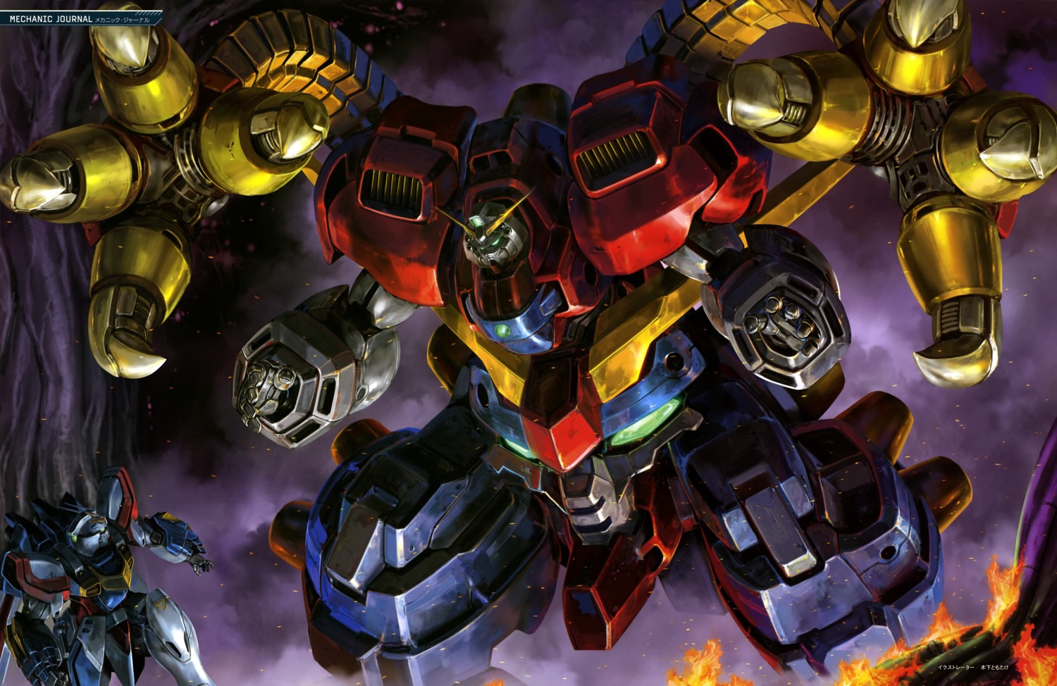 devil_gundam, g_gundam, god_gundam, gundam, mecha
