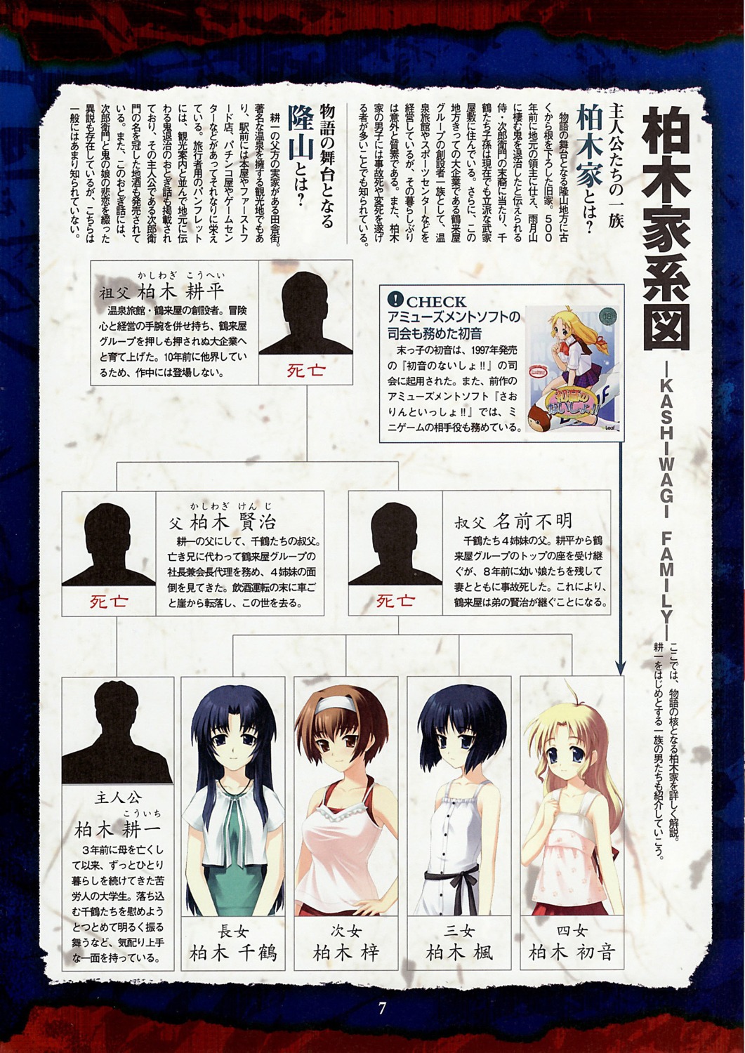 amami_mikihiro, kashiwagi_azusa, kashiwagi_chizuru, kashiwagi_hatsune, kashiwagi_kaede, kizuato