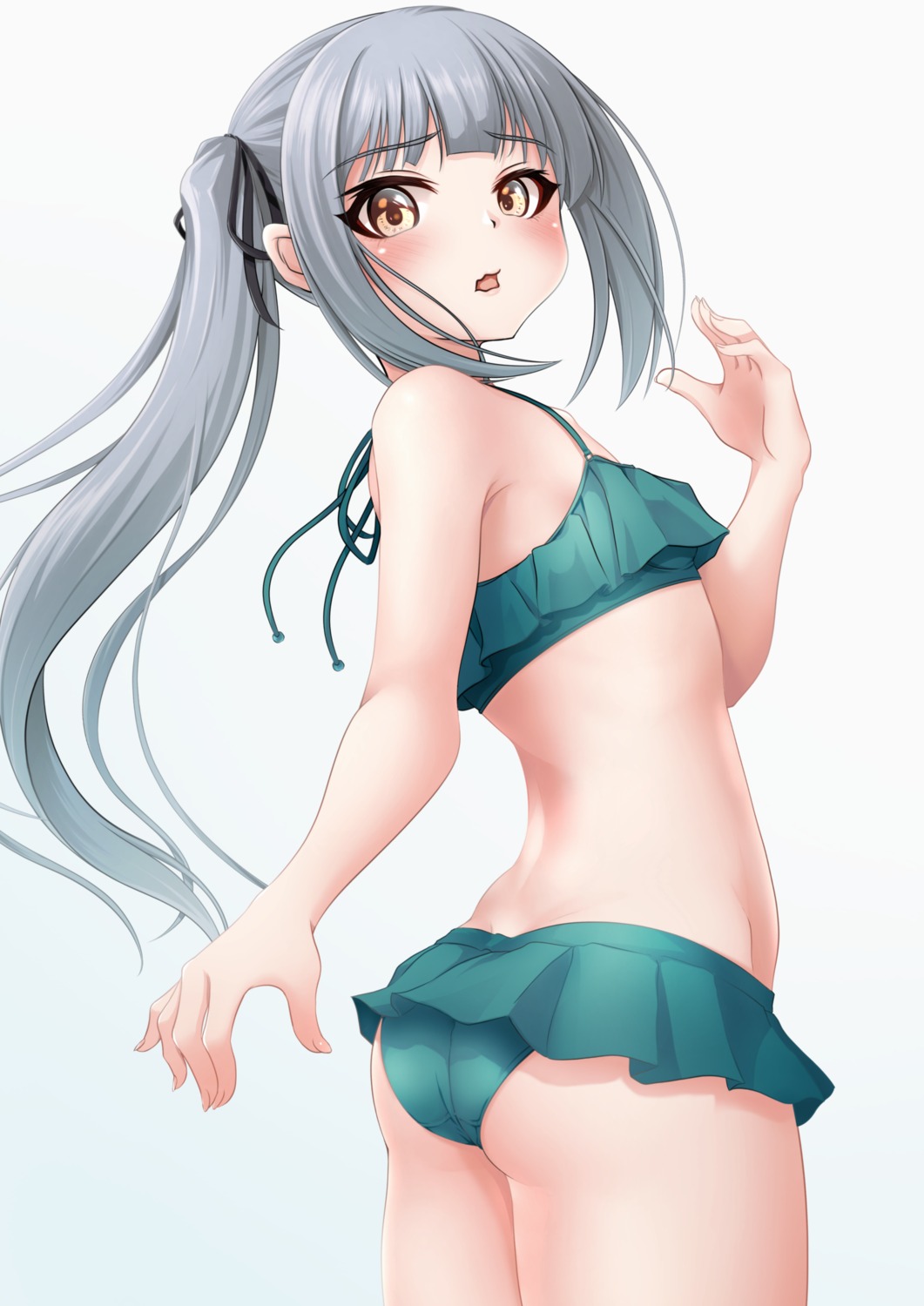 ass, bikini, kantai_collection, kasumi_(kancolle), makura_(user_jpmm5733), swimsuits