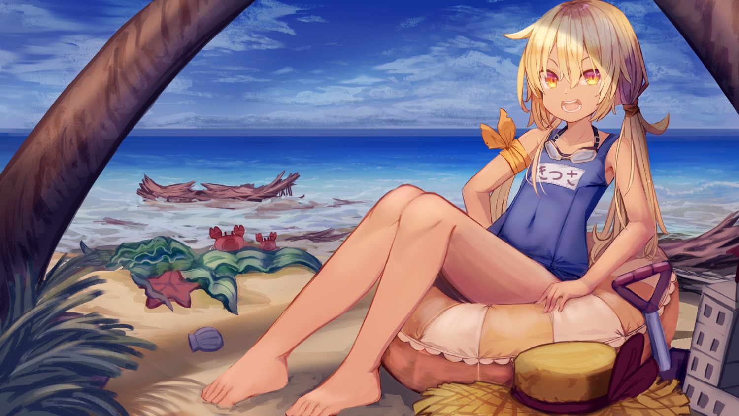 kantai_collection, logiclr, satsuki_(kancolle), school_swimsuit, swimsuits