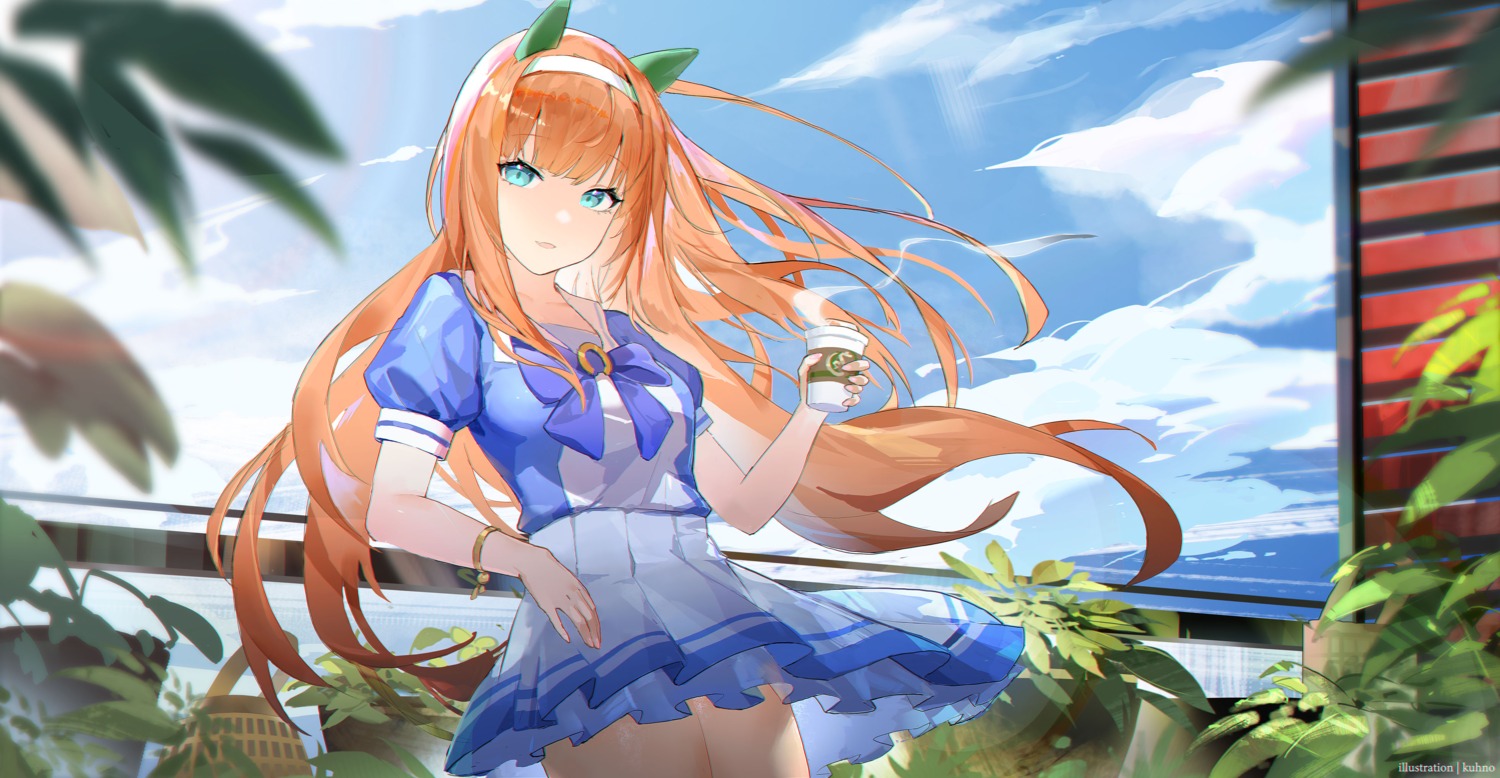 animal_ears, kuhnowushi, seifuku, silence_suzuka_(umamusume), skirt_lift, uma_musume_pretty_derby