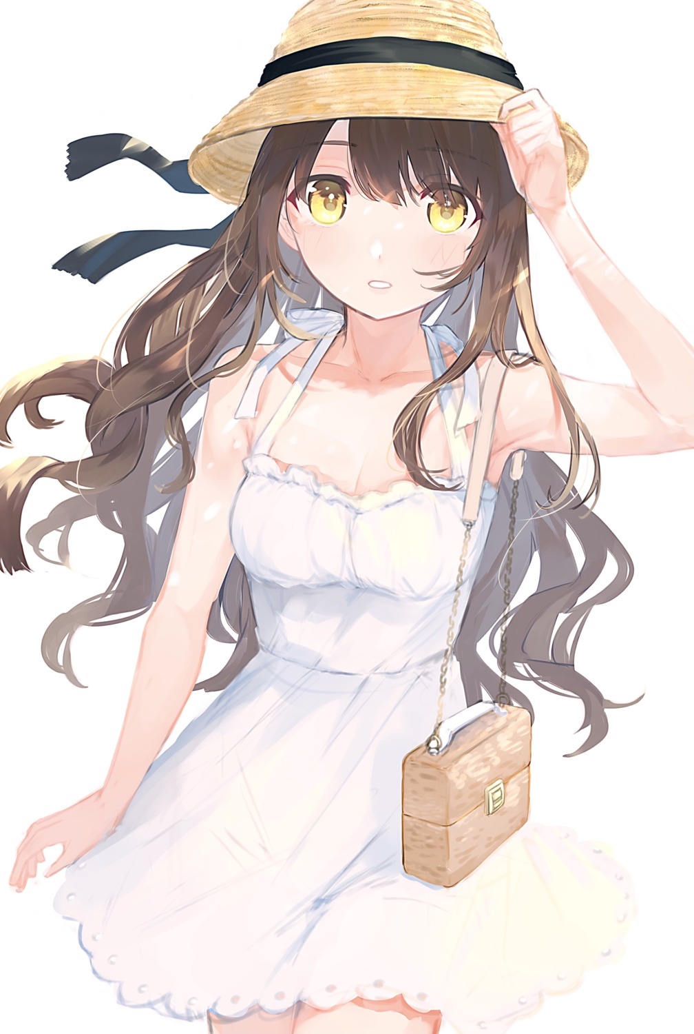 cleavage, dress, skirt_lift, summer_dress, usagiplanet7