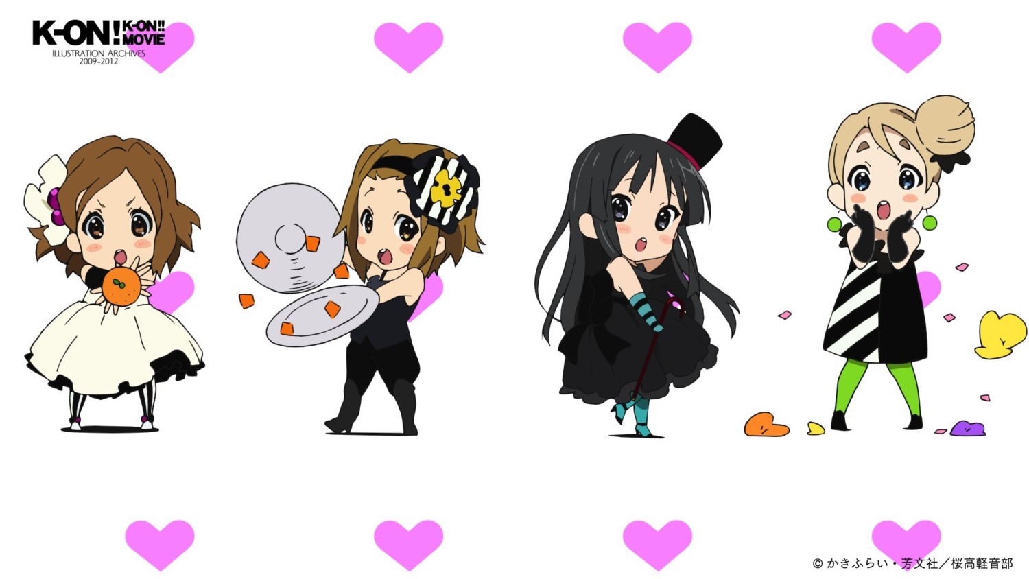 akiyama_mio, chibi, hikiyama_kayo, hirasawa_yui, itou_yuuichi, k-on!, kotobuki_tsumugi, satou_tatsuya