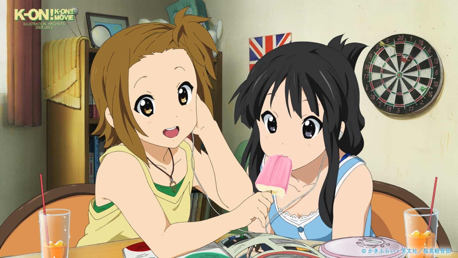 akiyama_mio, k-on!, kawanami_eisaku, tainaka_ritsu, wallpaper
