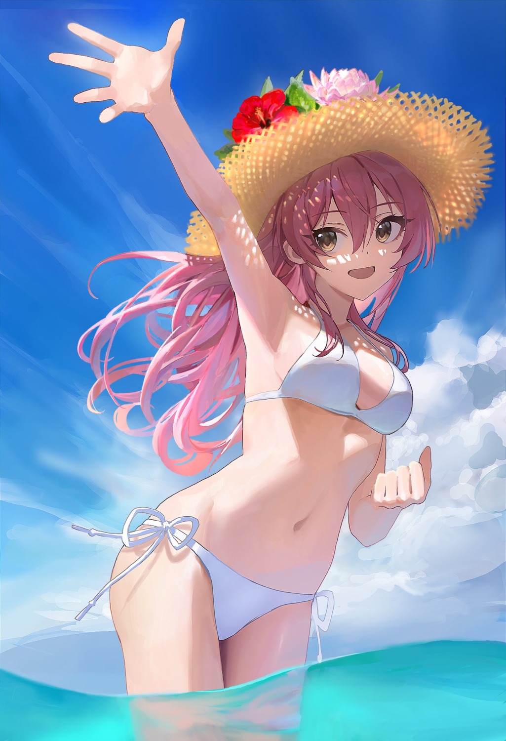 bikini, jougasaki_mika, suketoudara_(artist), swimsuits, the_idolm@ster, the_idolm@ster_cinderella_girls, wet