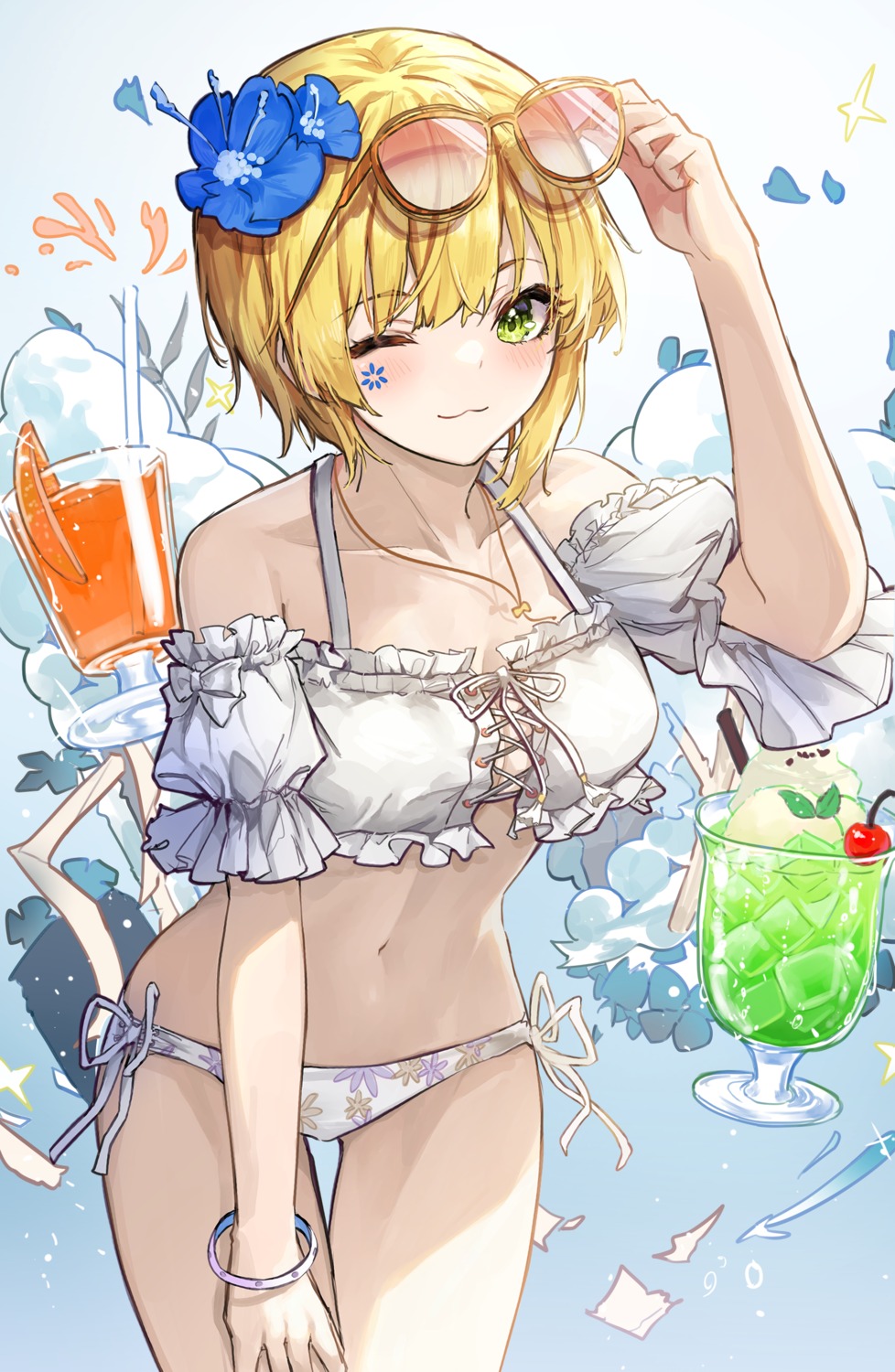 bikini, cleavage, megane, miyamoto_frederica, shino_sto, swimsuits, the_idolm@ster, the_idolm@ster_cinderella_girls