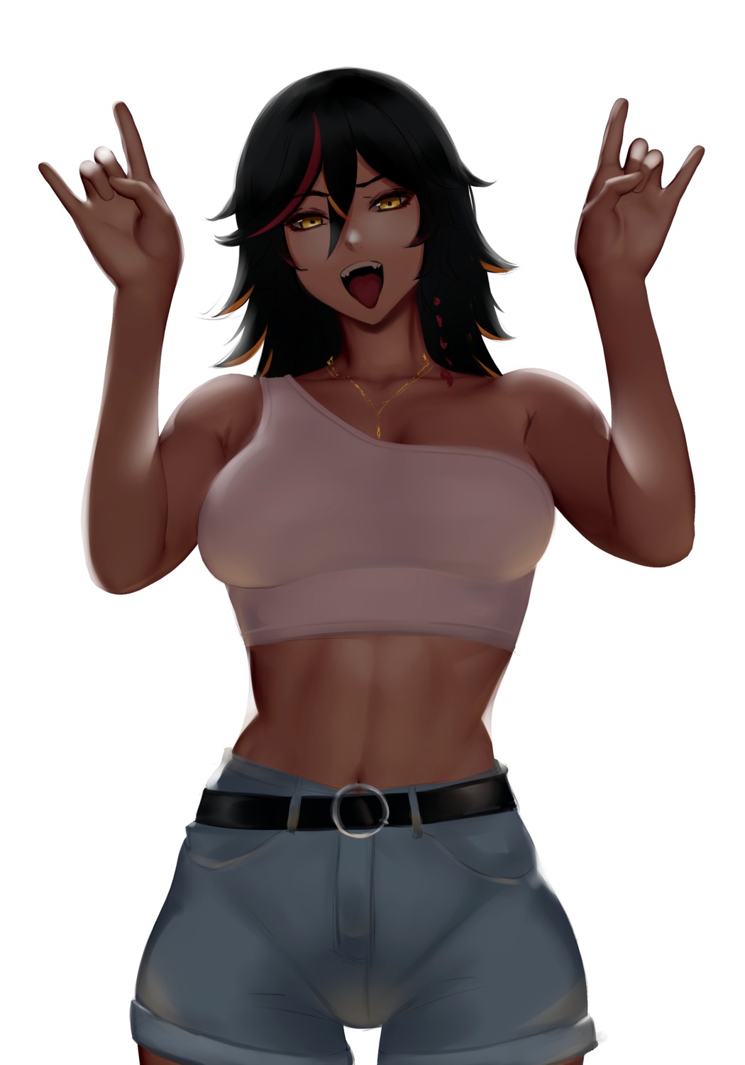 genshin_impact, no_bra, xinyan, zaki_(zaki_btw)