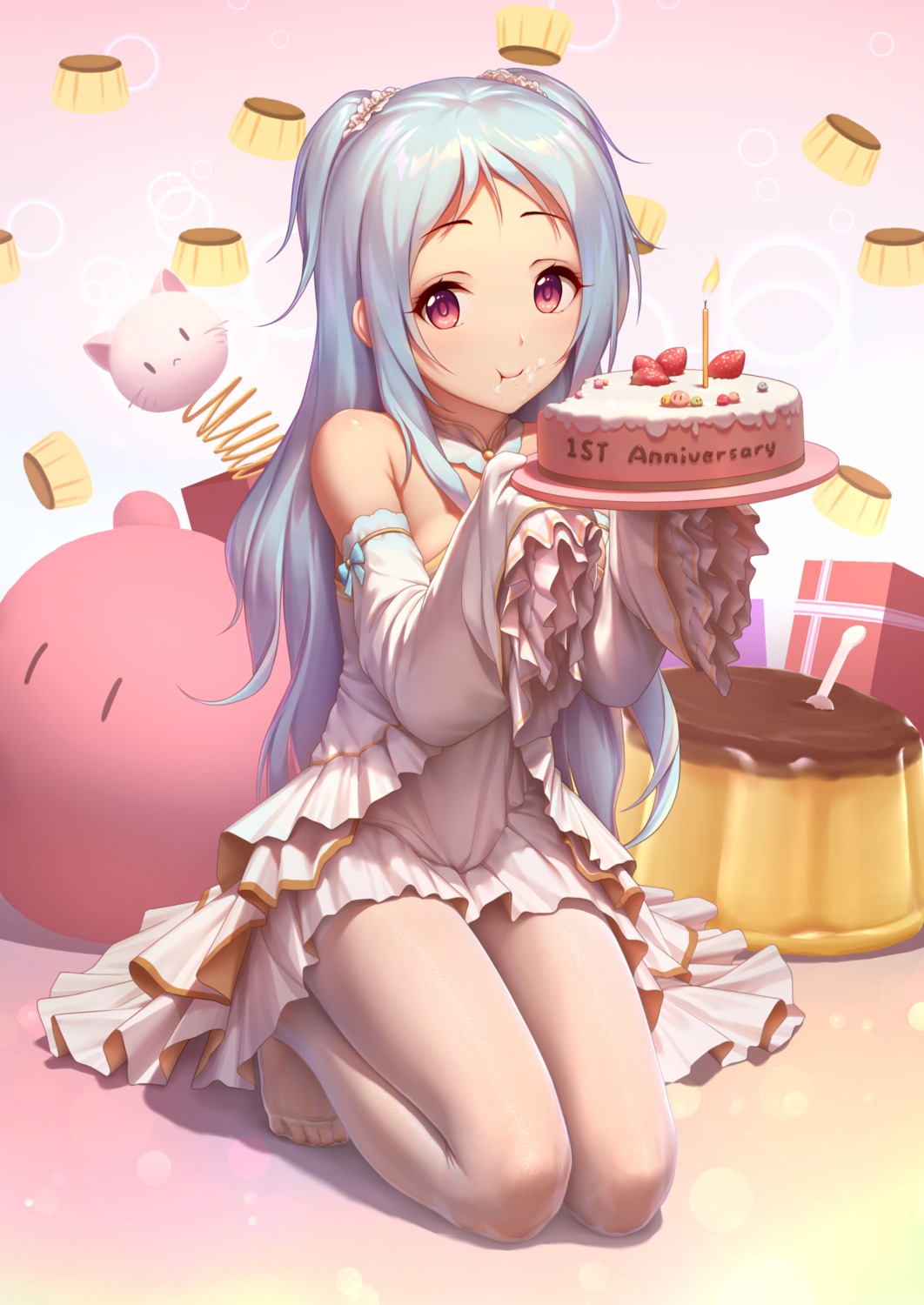 cream, dress, izumo_miyako, pantyhose, princess_connect!, princess_connect!_re:dive, tokinohimitsu