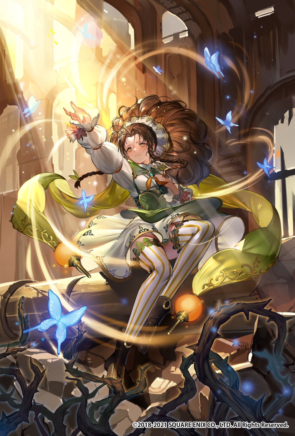 hanusu, romancing_saga_re;universe, skirt_lift, square_enix, thighhighs