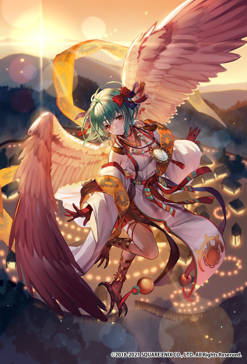 garter, hanusu, japanese_clothes, monster_girl, romancing_saga_re;universe, square_enix, wings