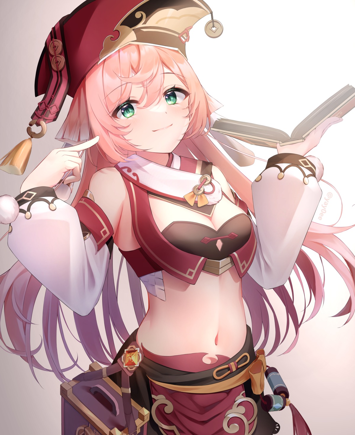 asian_clothes, cleavage, genshin_impact, yanfei, yay0ee