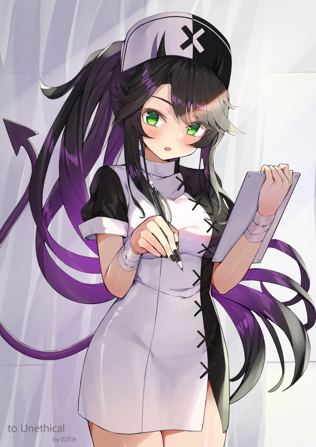 bandages, nogami_(minamiituki), nurse, tail