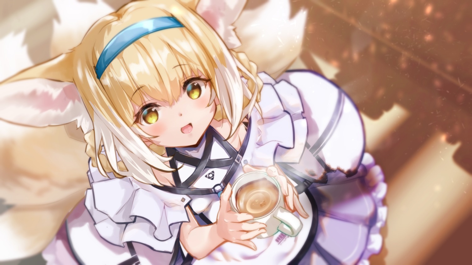 animal_ears, arknights, hellnyaa, kitsune, suzuran_(arknights), tail