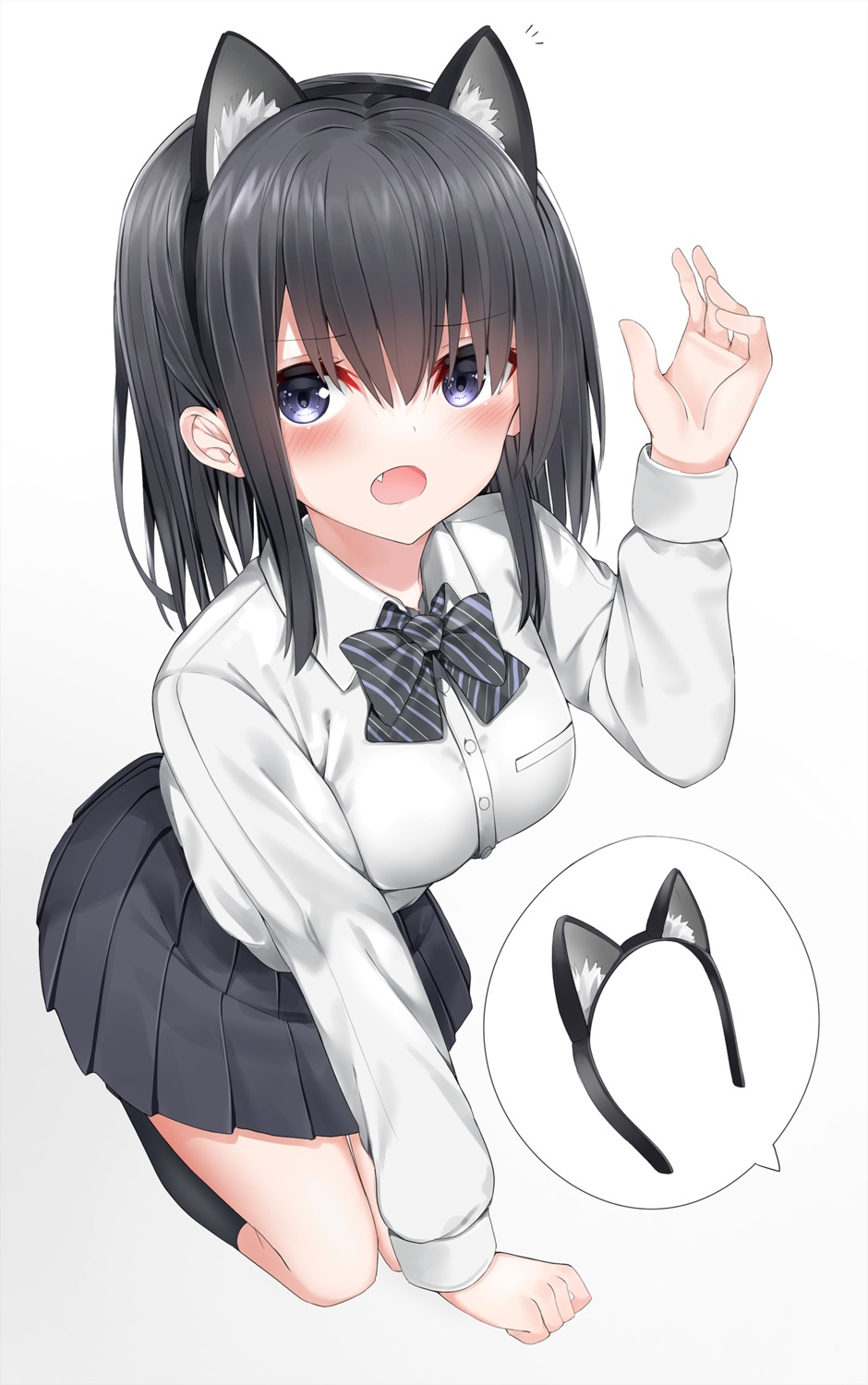 animal_ears, nekomimi, neku_(neku_draw), seifuku