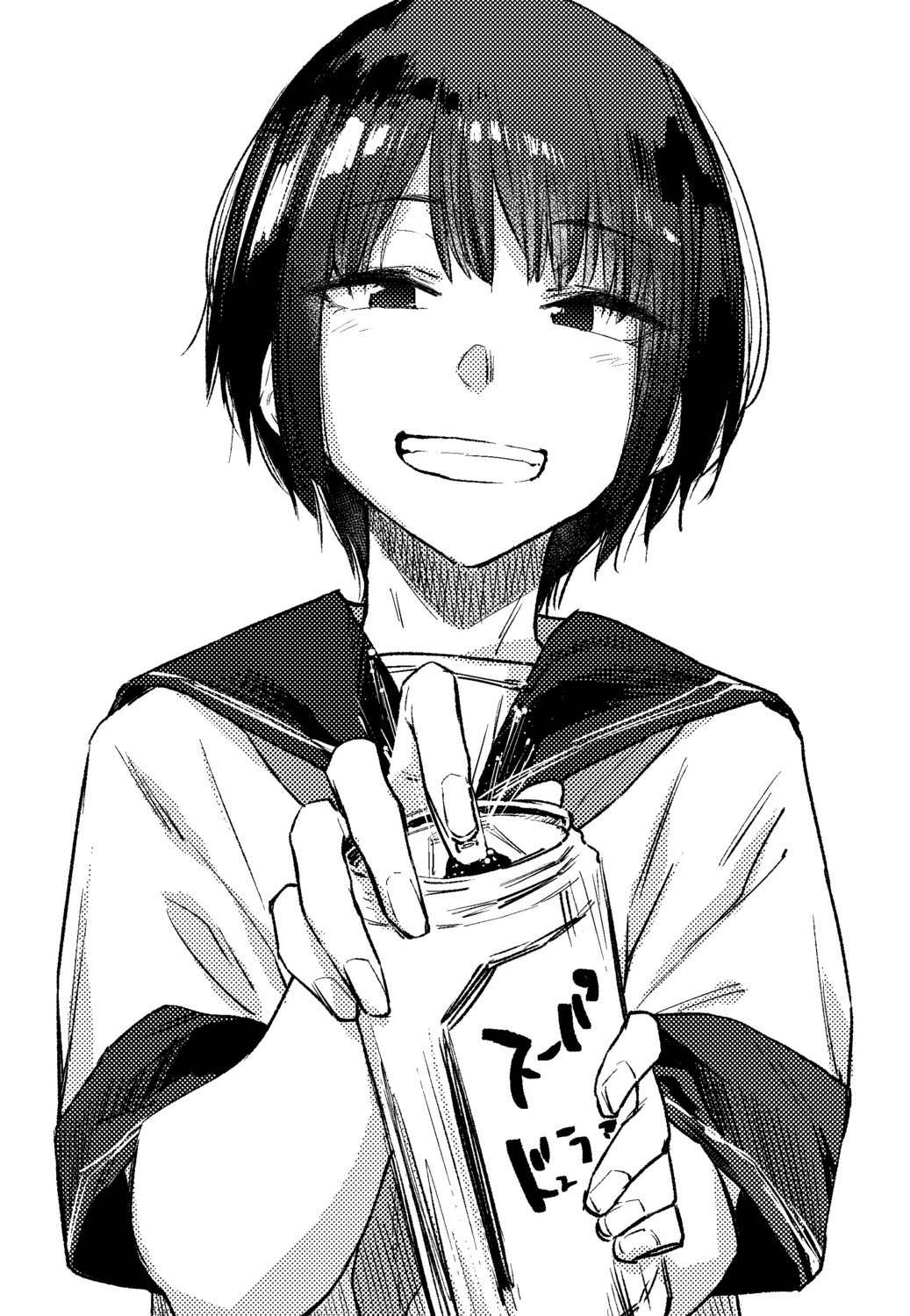 esuke, monochrome, seifuku