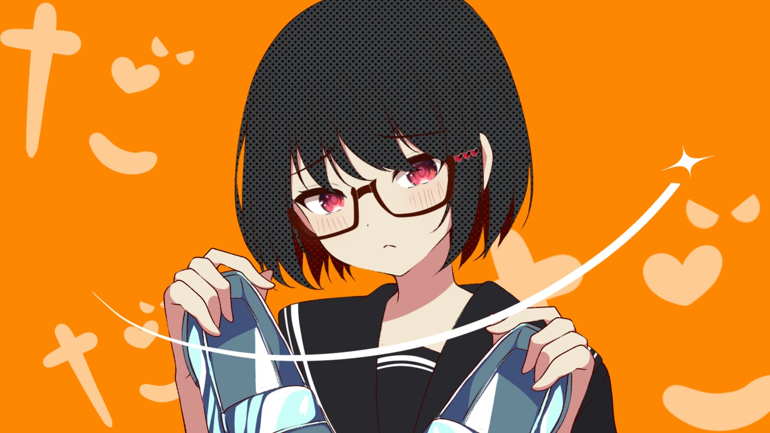 kazanock, megane, seifuku, wallpaper