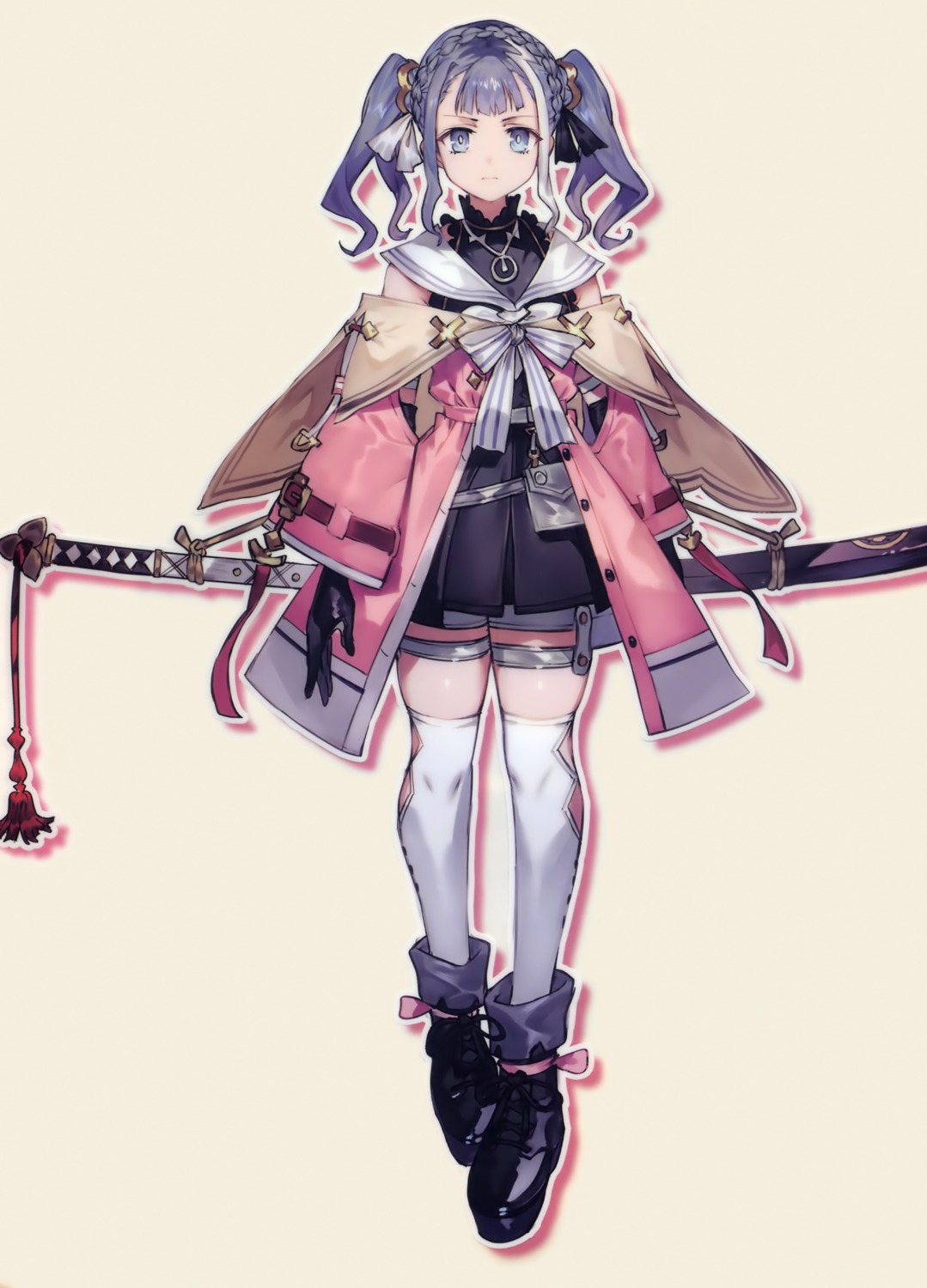 atelier, atelier_ryza, atelier_ryza_2, garter, patricia_abelheim, seifuku, sword, thighhighs