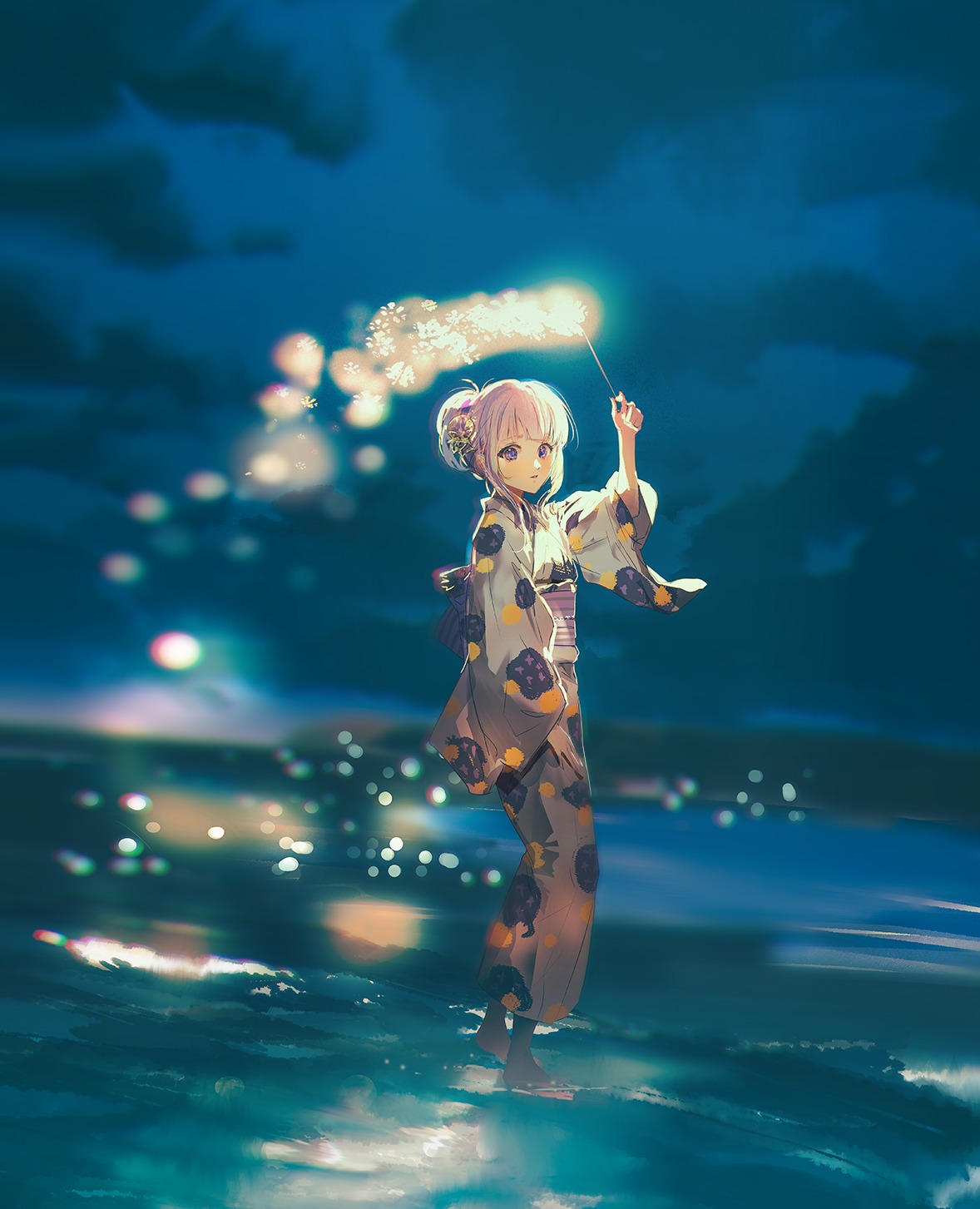 say_hana, wet, yukata