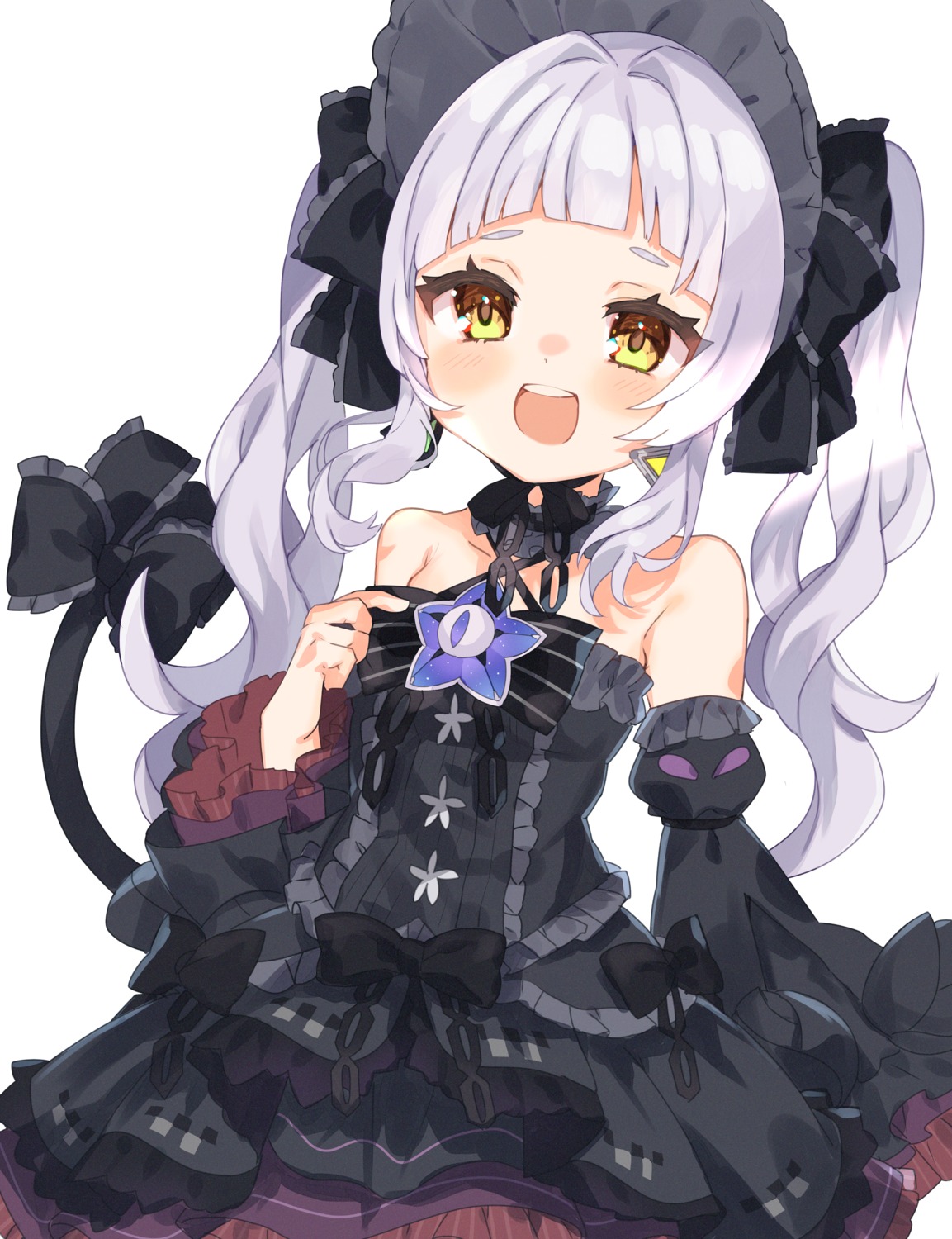 animal_ears, dress, gothic_lolita, hololive, lolita_fashion, murasaki_shion, nekomimi, noi_mine