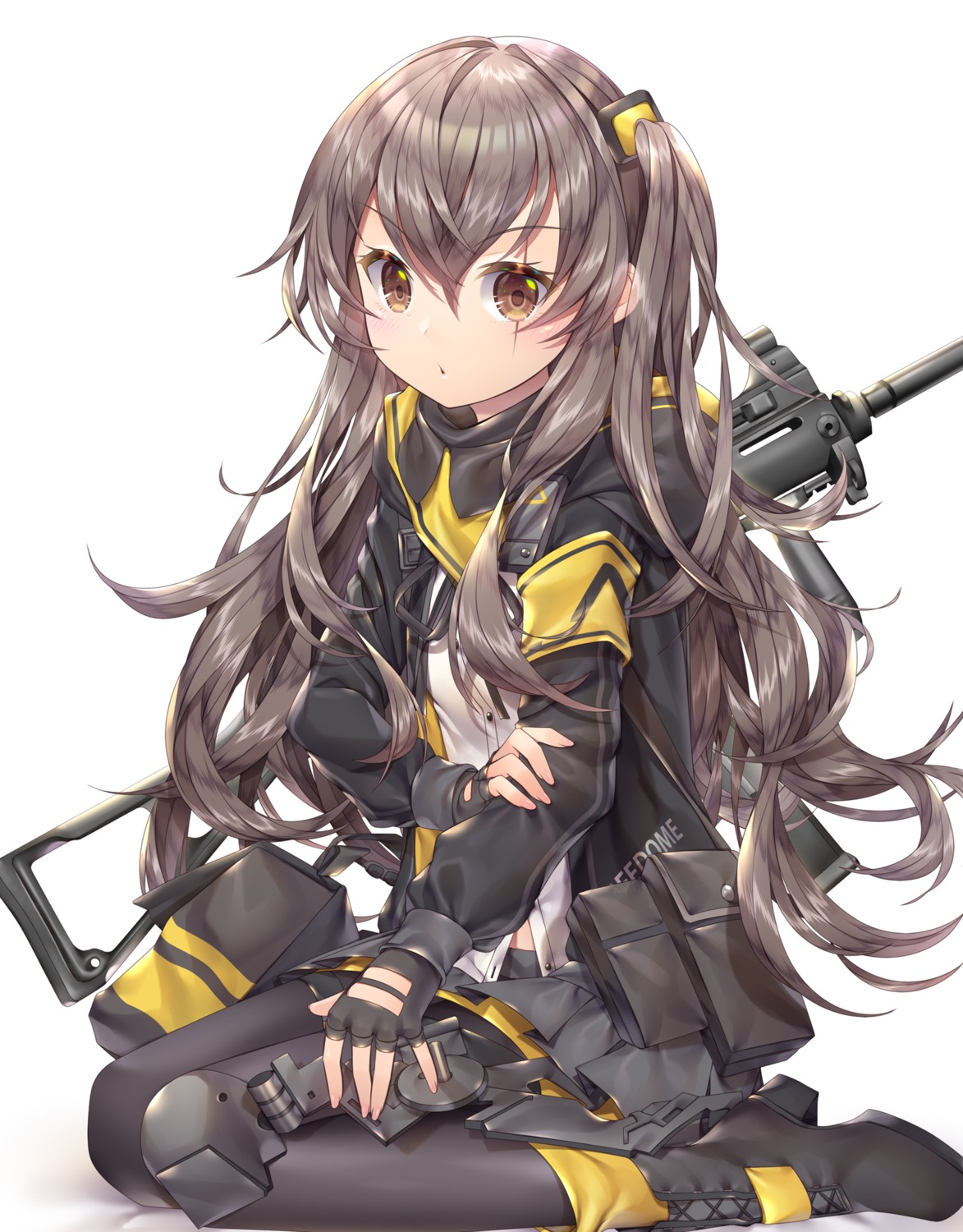 agrt, girls_frontline, gun, heels, pantyhose, ump45_(girls_frontline)