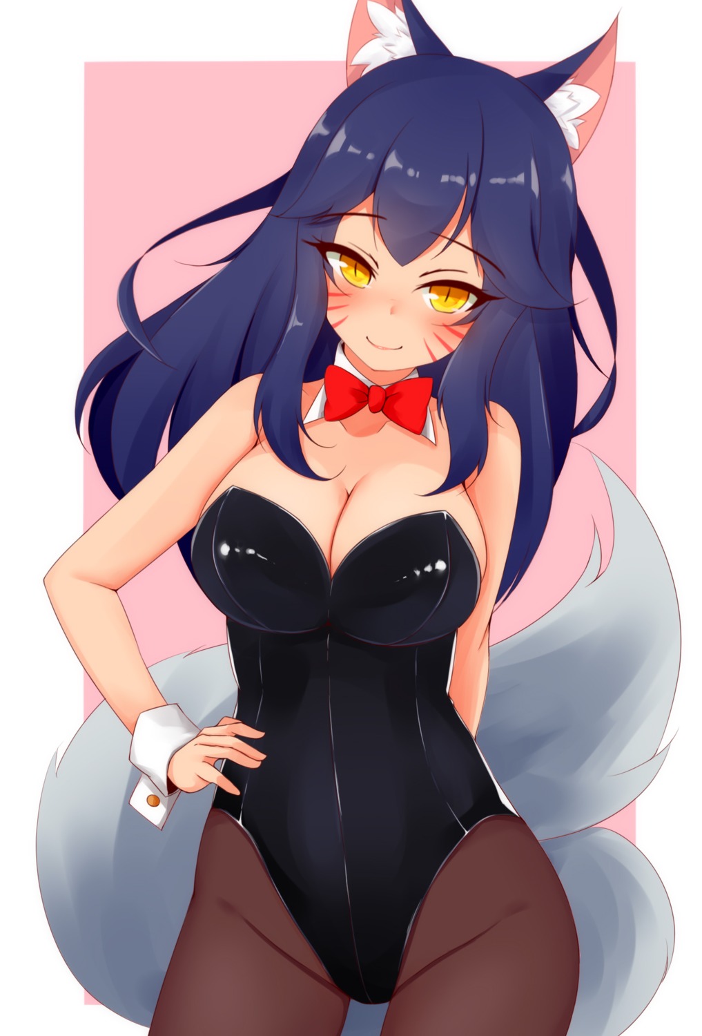 ahri, animal_ears, ayatori, bunny_girl, kitsune, league_of_legends, pantyhose, tail