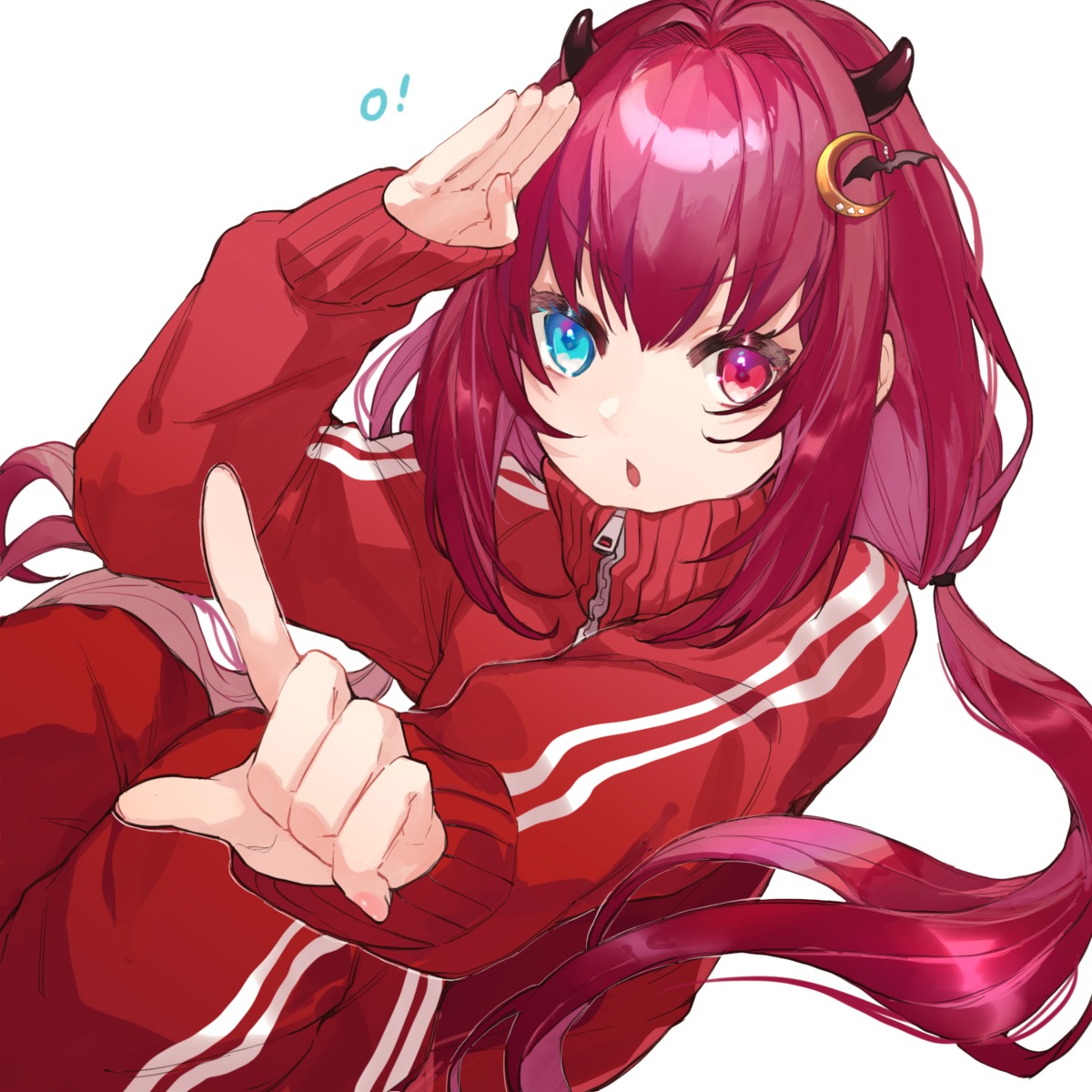 aisagi_(tsu_ya28), gym_uniform, heterochromia, horns, nijisanji, yuzuki_roa