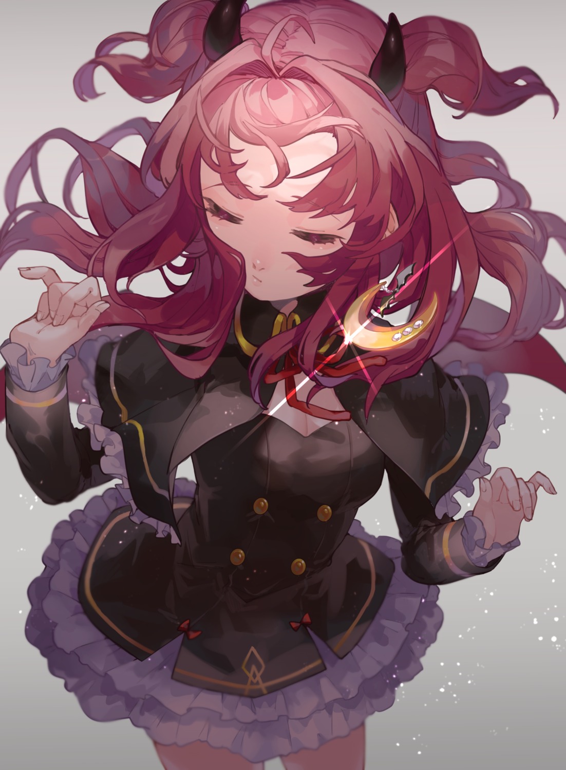 aisagi_(tsu_ya28), cleavage, horns, nijisanji, skirt_lift, yuzuki_roa