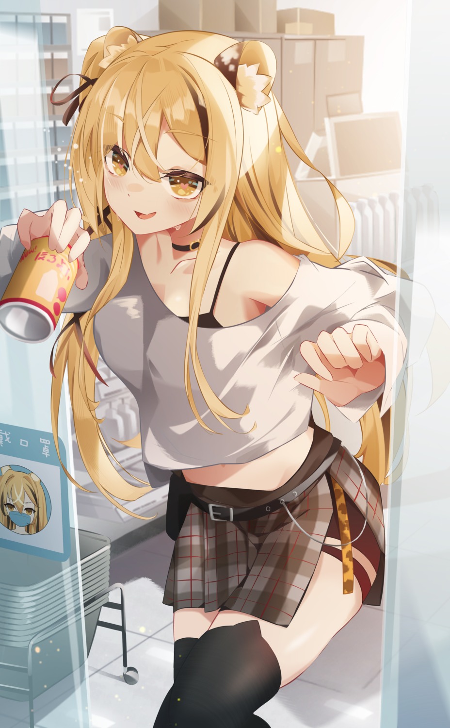 animal_ears, garter, rescute, thighhighs, zelef