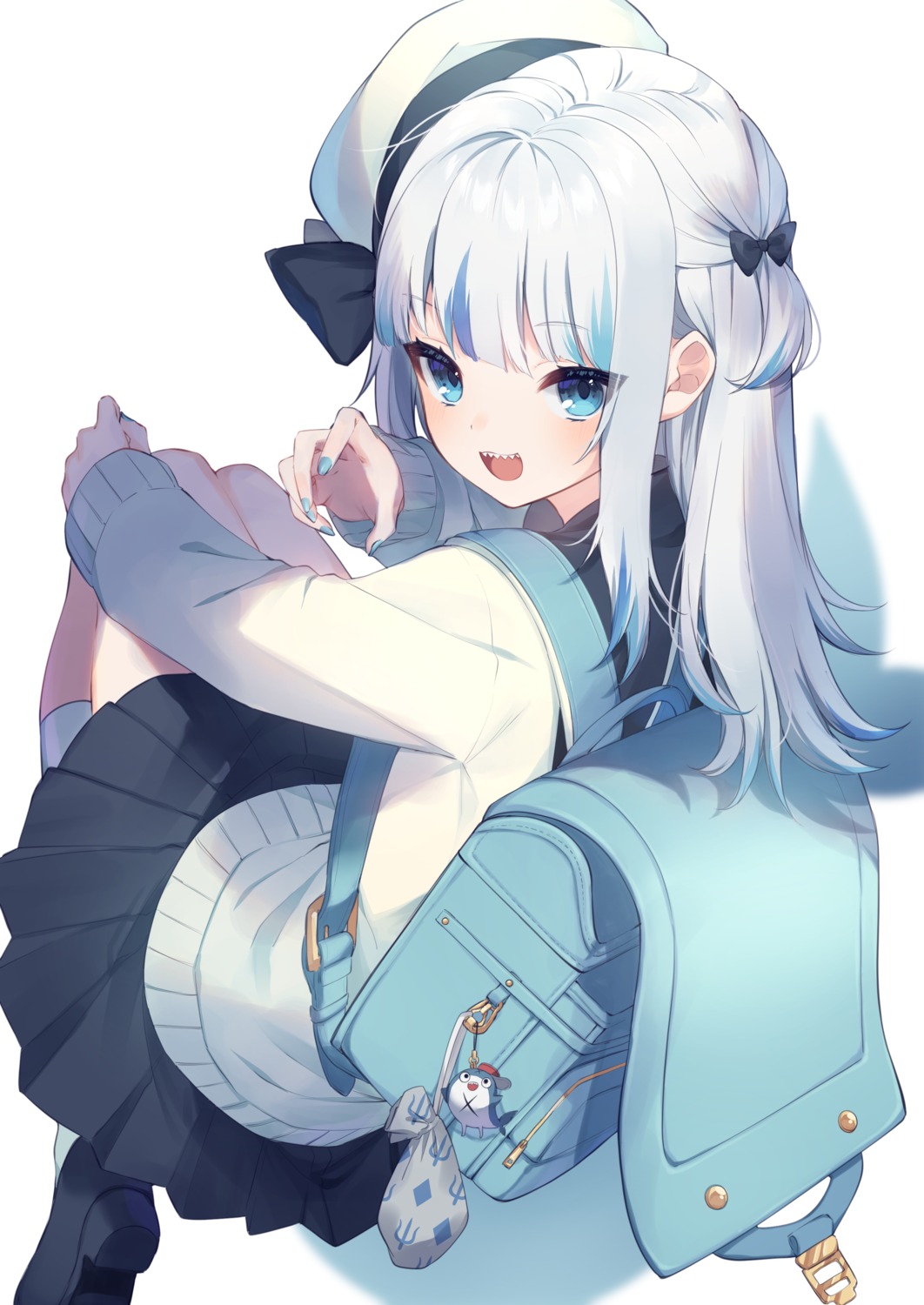 gawr_gura, hinakano_h, hololive, hololive_english, seifuku, skirt_lift, sweater