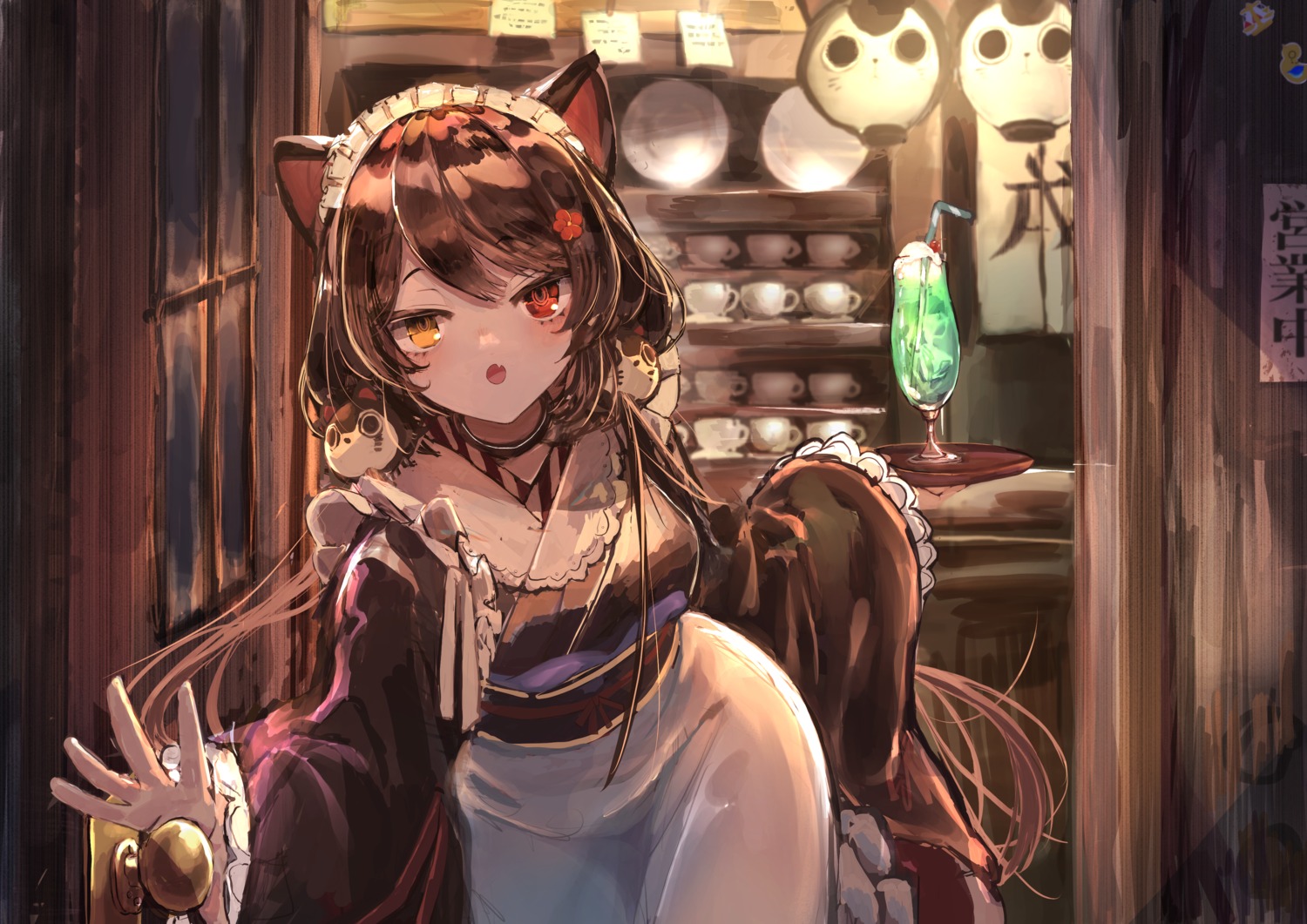 aburiengawa3150, animal_ears, heterochromia, inui_toko, inumimi, maid, nijisanji, wa_maid