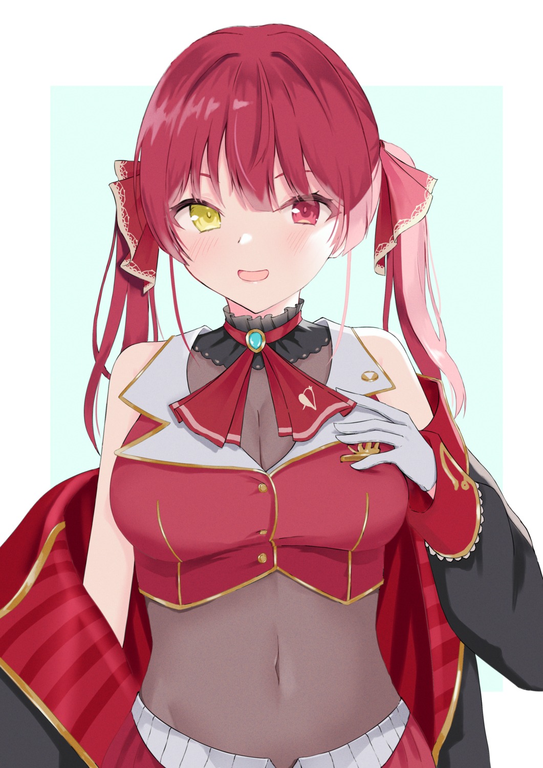 heterochromia, hololive, houshou_marine, sakura_lily_(shiro)