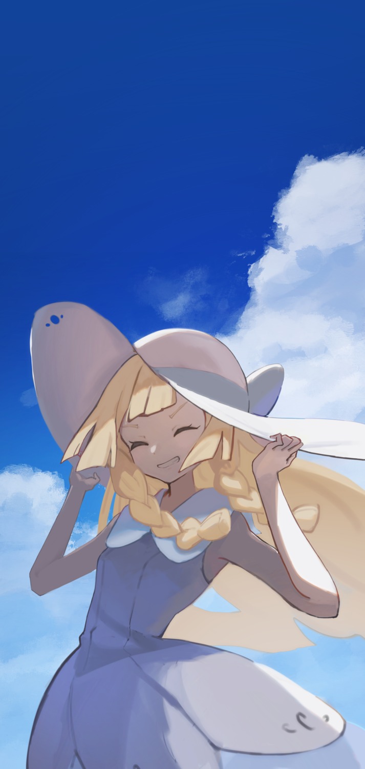 dress, kiiui, lillie_(pokemon), pokemon, pokemon_sm, pokemon_usum, summer_dress