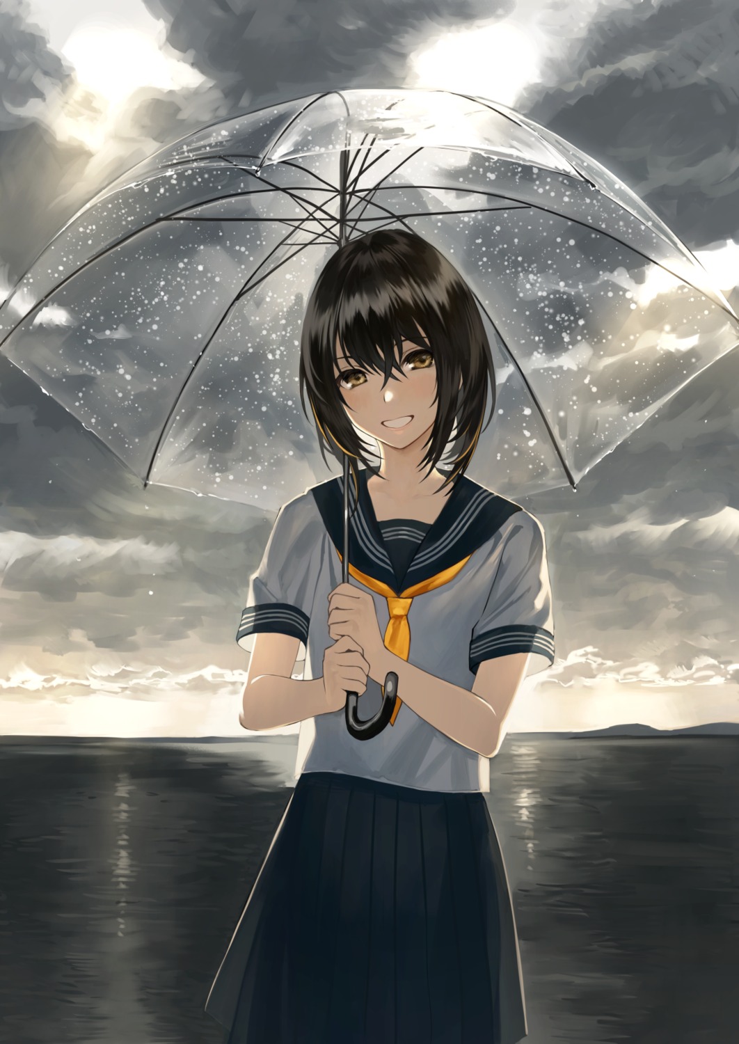 komeo15, seifuku, umbrella