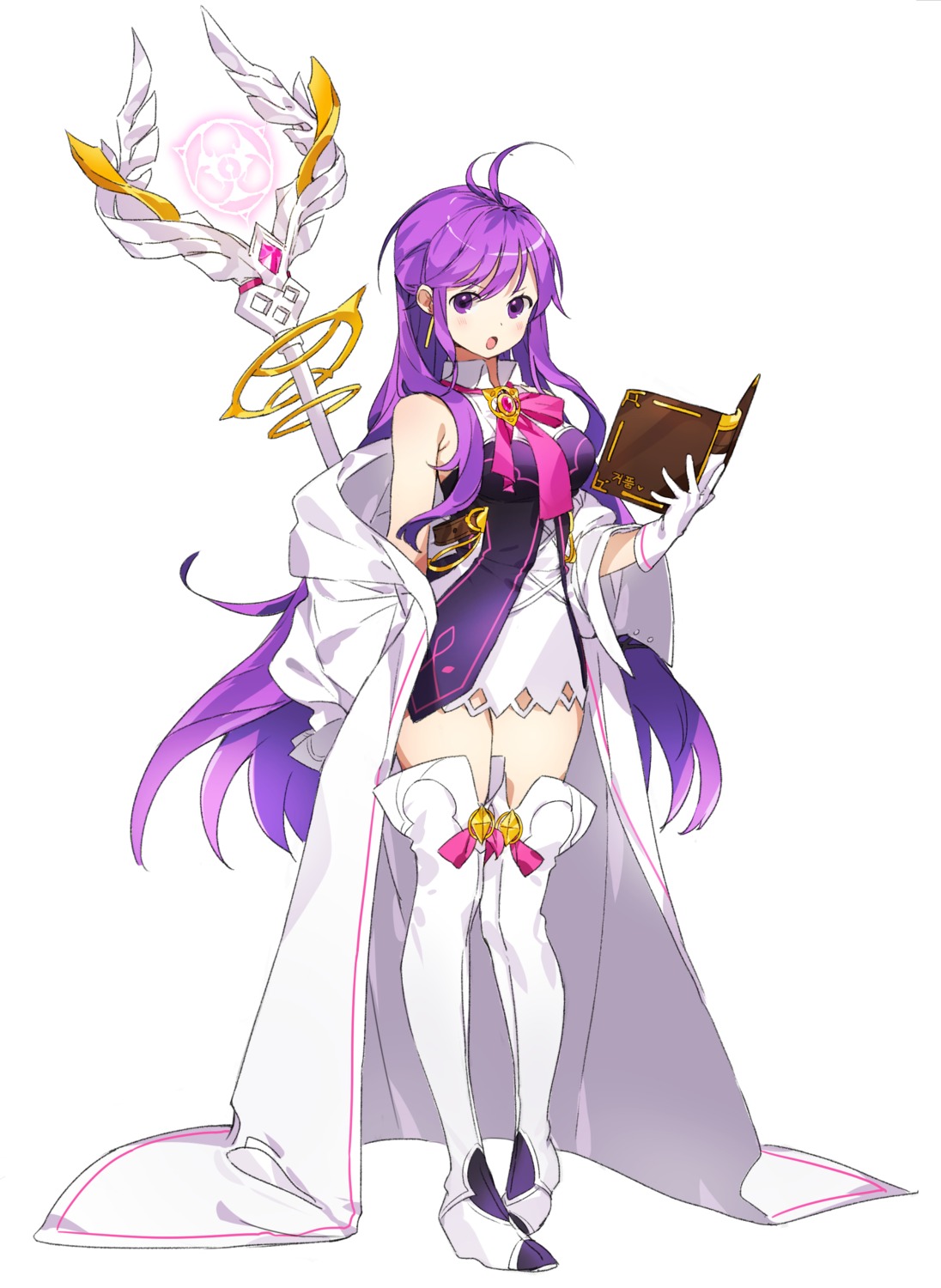 aisha_(elsword), elsword, gogoco, thighhighs, weapon