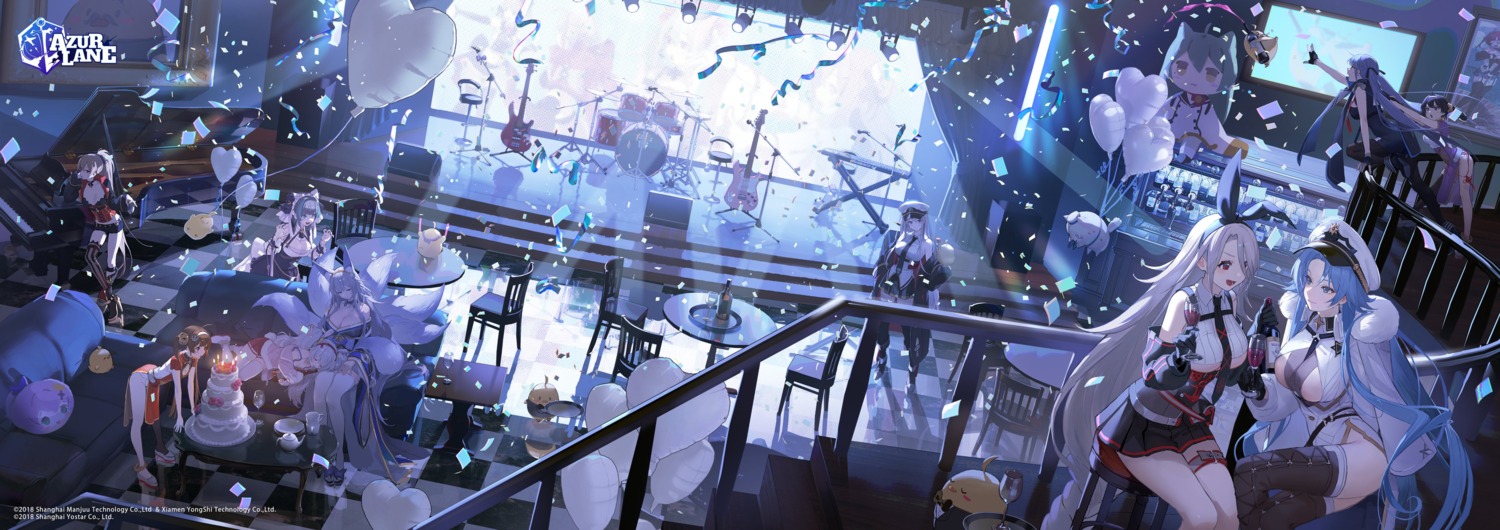 akashi_(azur_lane), animal_ears, azur_lane, bunny_ears, cheshire_(azur_lane), chinadress, enterprise_(azur_lane), essex_(azur_lane), garter, heels, japanese_clothes, jean_bart_(azur_lane), kitsune, laffey_(azur_lane), lal!role, landscape, maid, manjuu_(azur_lane), nekomimi, ning_hai_(azur_lane), no_bra, pantyhose, ping_hai_(azur_lane), prinz_heinrich_(azur_lane), san_diego_(azur_lane), shinano_(azur_lane), sovetskaya_belorussiya_(azur_lane), stockings, tail, thighhighs, underboob, uniform