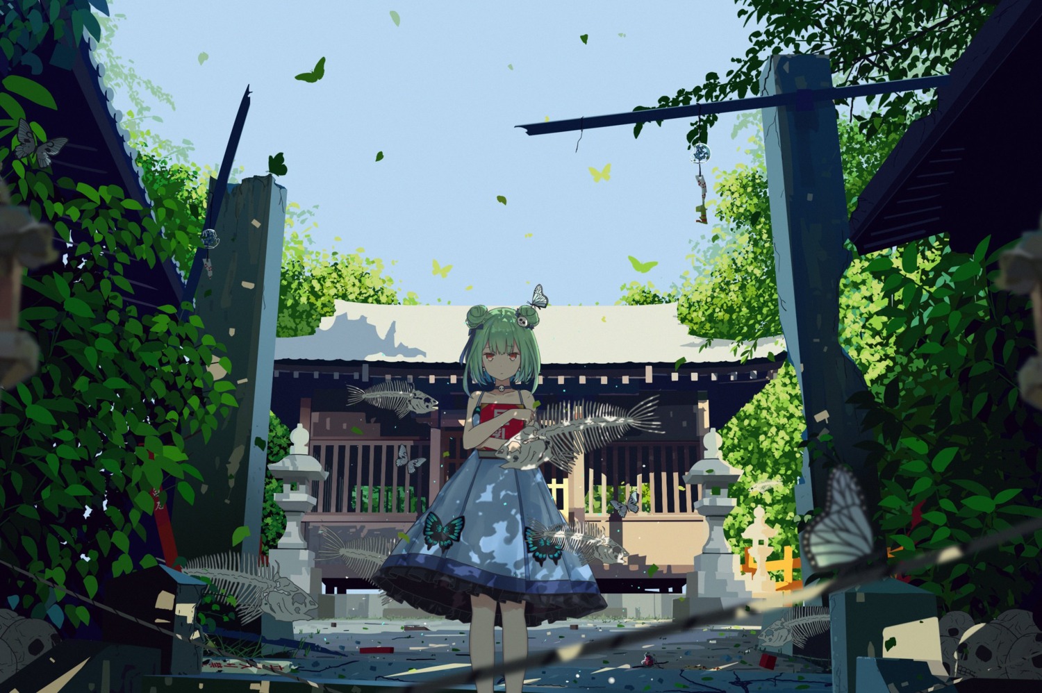 dress, hololive, koyuki_ekaki, uruha_rushia
