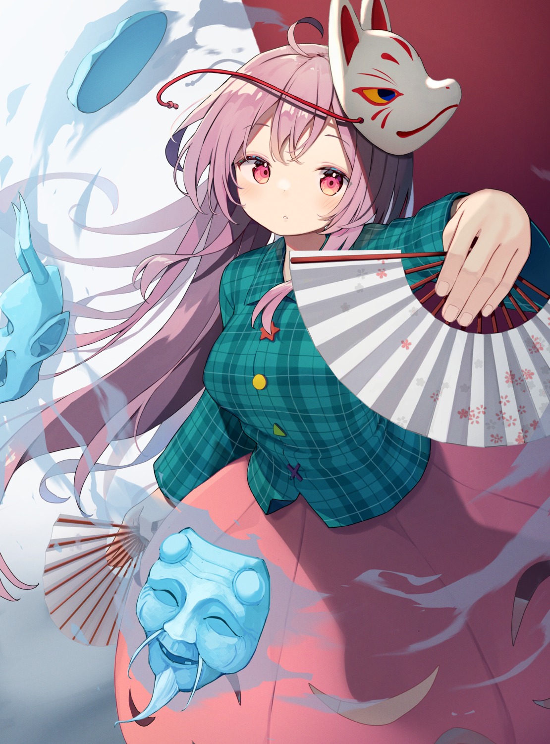 hata_no_kokoro, mamemochi, touhou