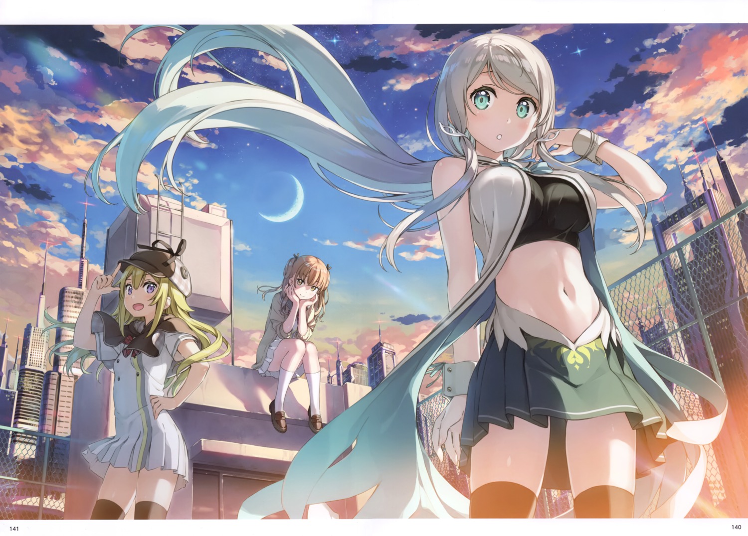 asakura_kirika, cube, kamisama_no_youna_kimi_e, kantoku, rana_liddell-hart, seifuku, skirt_lift, sweater