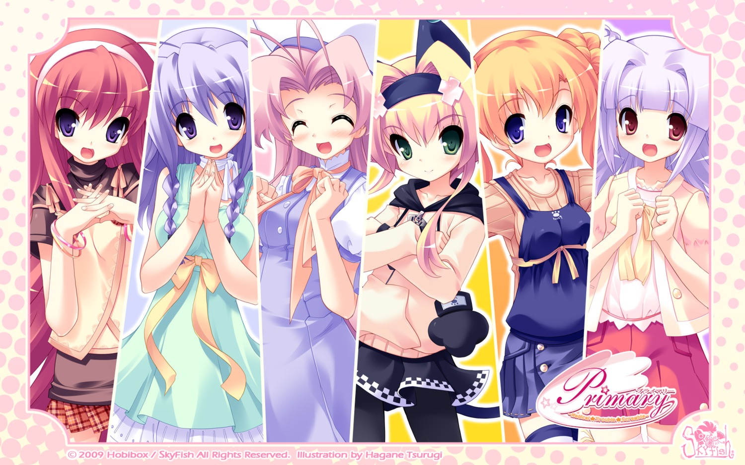 chime_milhawks, lime_luna_oaklane, mariafia_chiffonese, mintia_mimitte_midimu, prim_rina_oaklane, primary_~magical★trouble★scramble~, rikuou_hinana, skyfish