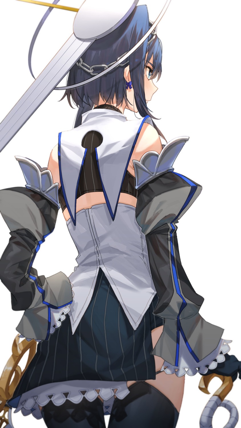 hololive, hololive_english, ouro_kronii, thighhighs, tsukino_(nakajimaseiki)