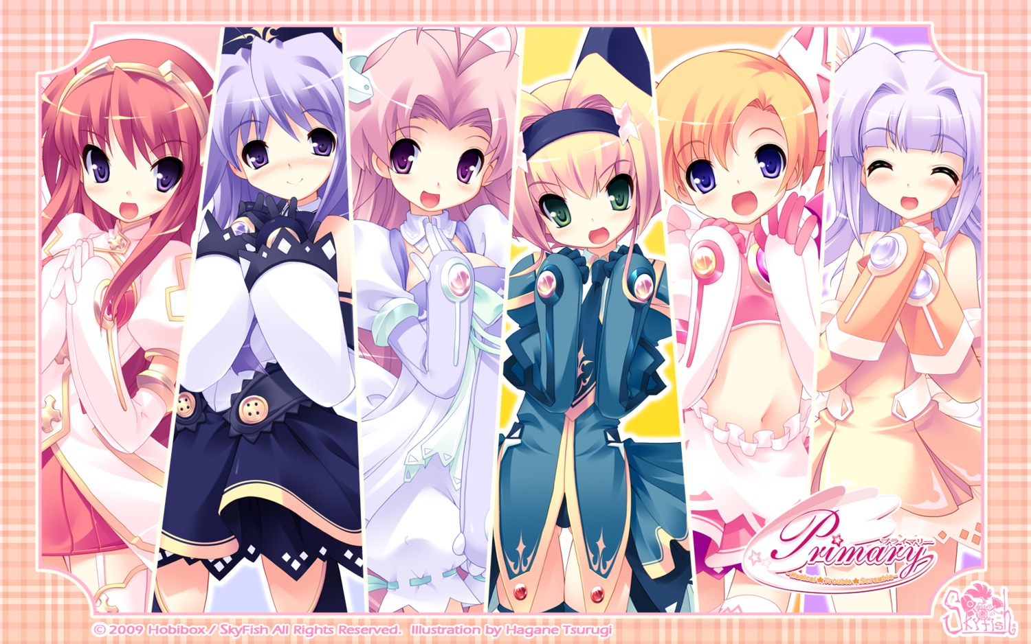 chime_milhawks, lime_luna_oaklane, mariafia_chiffonese, mintia_mimitte_midimu, prim_rina_oaklane, primary_~magical★trouble★scramble~, rikuou_hinana, skyfish