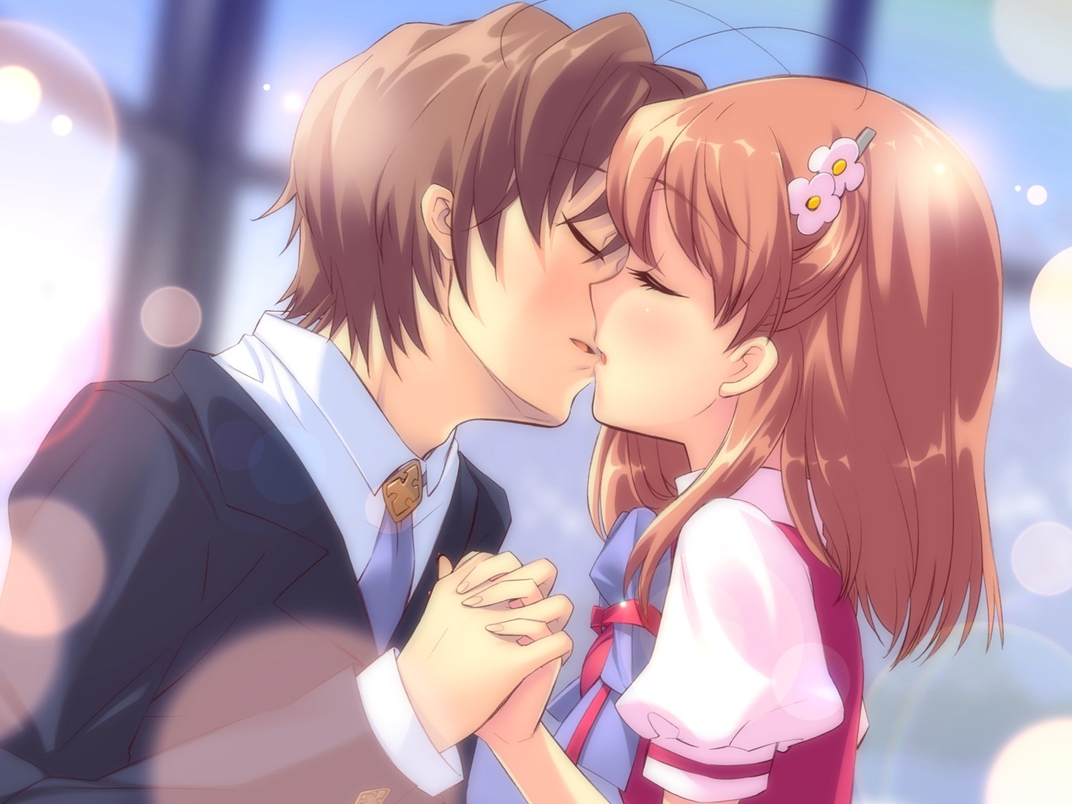 flyable_heart, game_cg, inaba_yui, ito_noizi, katsuragi_shou, seifuku, unisonshift