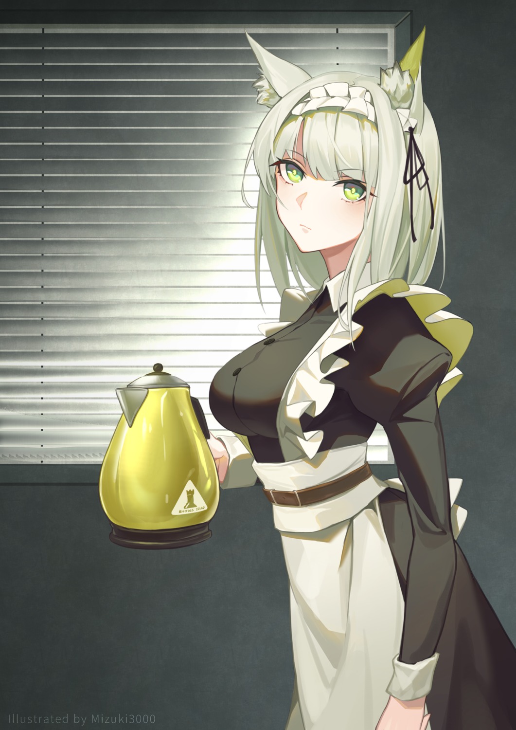 animal_ears, arknights, kal'tsit_(arknights), maid, mizuki3000