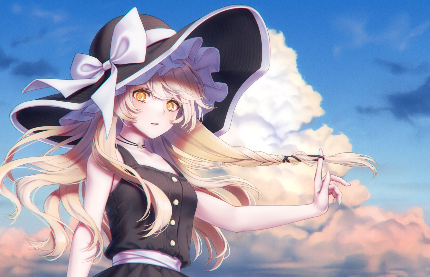 dress, kirisame_marisa, summer_dress, torinari_(dtvisu), touhou